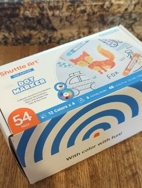 Shuttle Art Kids Dot Marker Set - 54 Pack (Blue, Orange, Red, Yellow etc.)